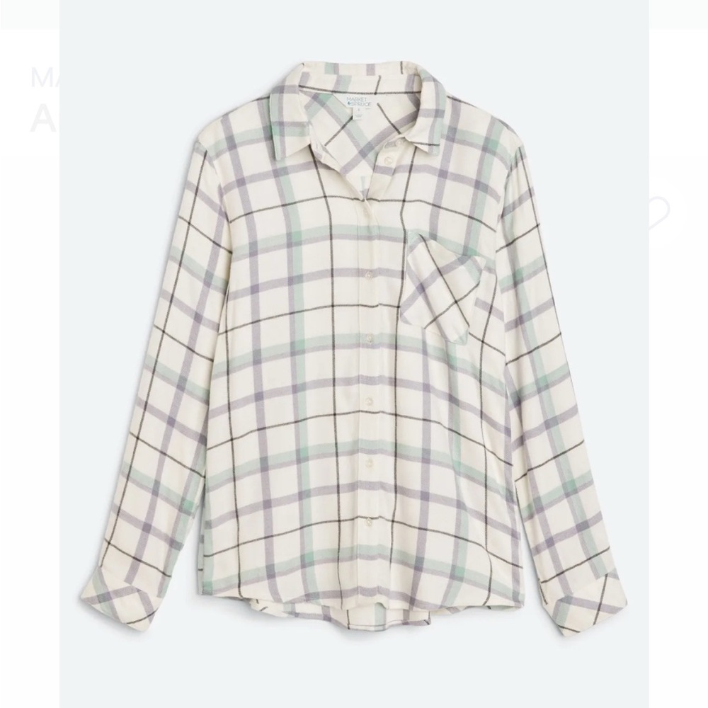 MARKET & SPRUCE
Amelia Cozy Flannel Plaid Top